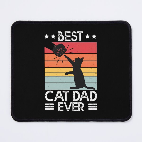 Item preview, Best Cat Dad Ever Retro Sunset Feline Fist Bump designed and sold by OlyvieArt.