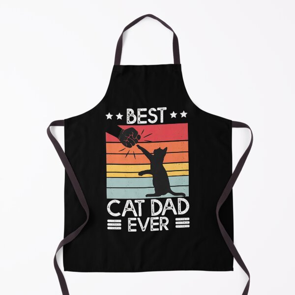 Item preview, Best Cat Dad Ever Retro Sunset Feline Fist Bump designed and sold by OlyvieArt.