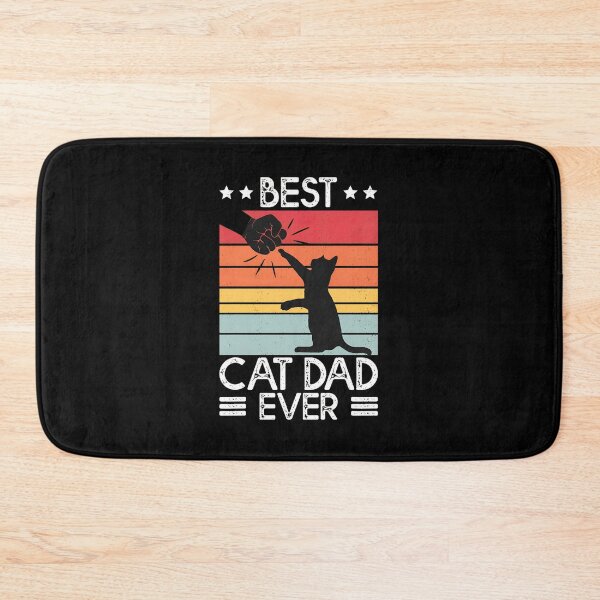 Item preview, Best Cat Dad Ever Retro Sunset Feline Fist Bump designed and sold by OlyvieArt.
