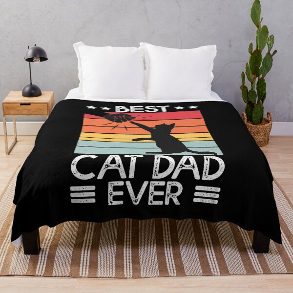 Item preview, Best Cat Dad Ever Retro Sunset Feline Fist Bump designed and sold by OlyvieArt.