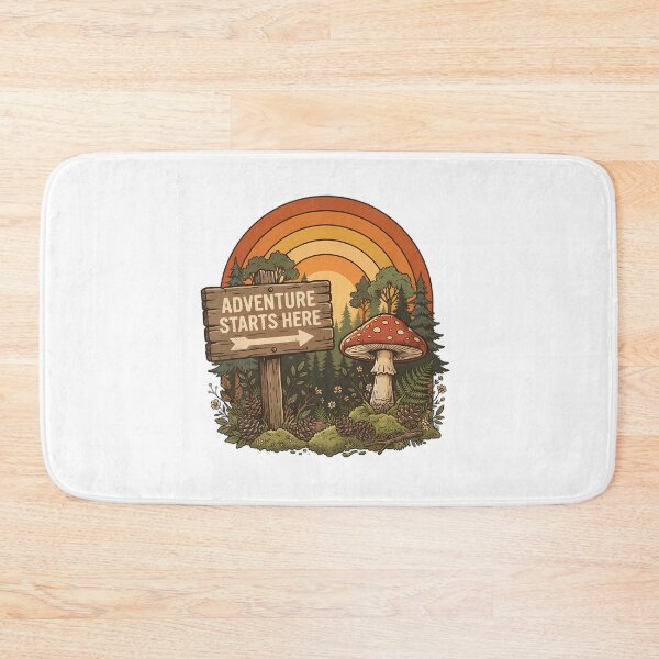 Item preview, Adventure Starts Here Vintage Camping Graphic designed and sold by SHOP-Corner.