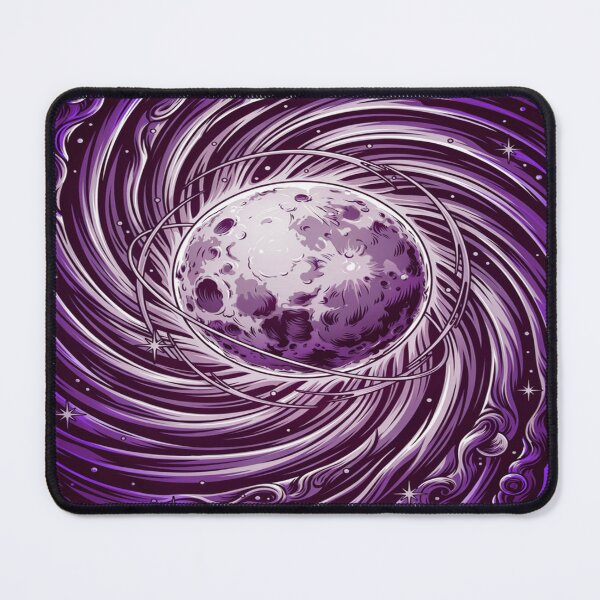 Item preview, Cosmic Swirl Moon – Purple Galaxy Vortex Design designed and sold by Midnight Veil Designs.