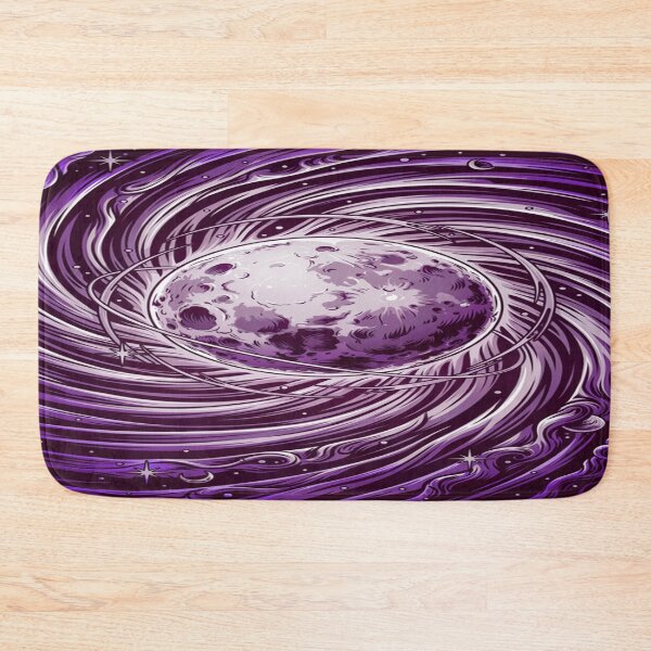 Item preview, Cosmic Swirl Moon – Purple Galaxy Vortex Design designed and sold by Midnight Veil Designs.
