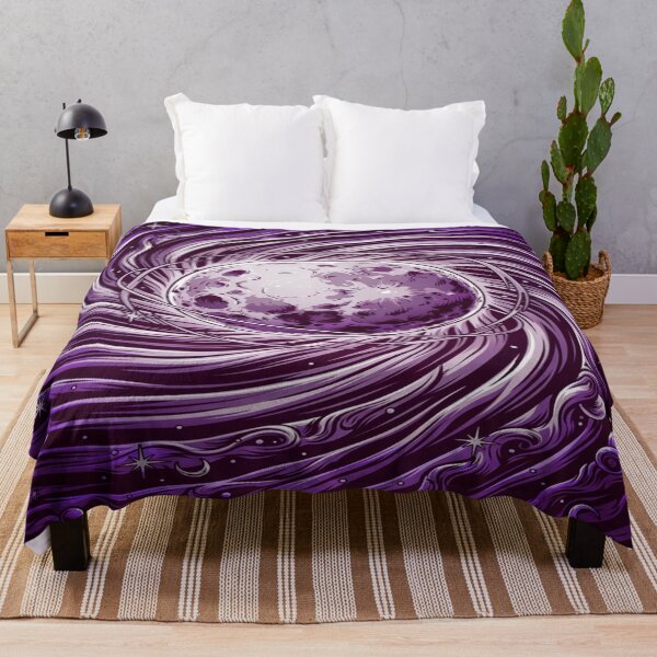 Item preview, Cosmic Swirl Moon – Purple Galaxy Vortex Design designed and sold by Midnight Veil Designs.