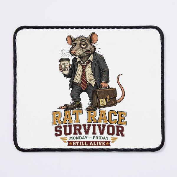 Item preview, Rat Race Survivor – Funny Office Worker Rat Vintage designed and sold by Cavalier-org.