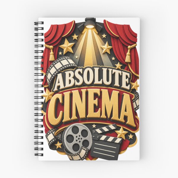 Item preview, Absolute Cinema Vintage Movie Lover Papercraft Typography designed and sold by Promoffy.