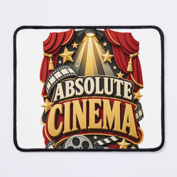 Item preview, Absolute Cinema Vintage Movie Lover Papercraft Typography designed and sold by Promoffy.