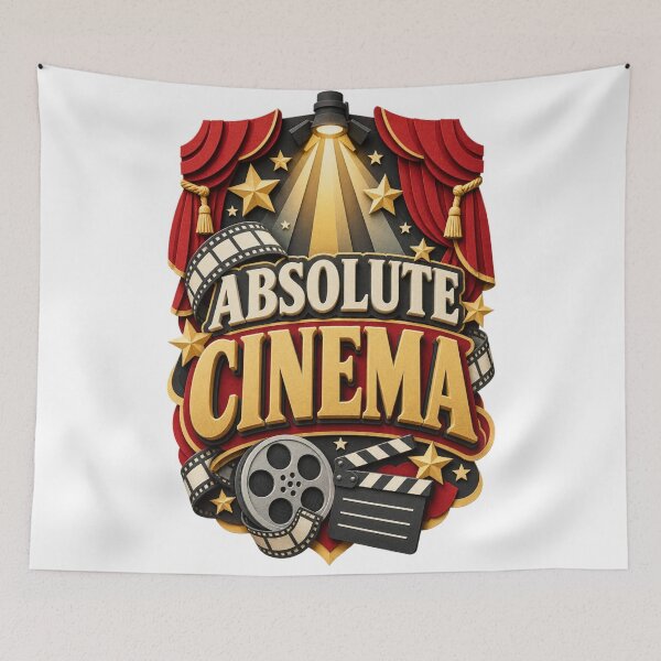Item preview, Absolute Cinema Vintage Movie Lover Papercraft Typography designed and sold by Promoffy.