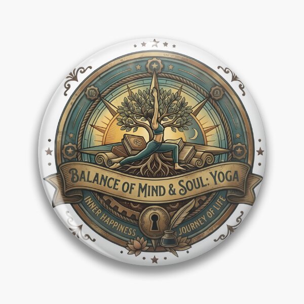 Item preview, Balance of Mind and Soul Yoga Vintage Emblem designed and sold by eihabo.