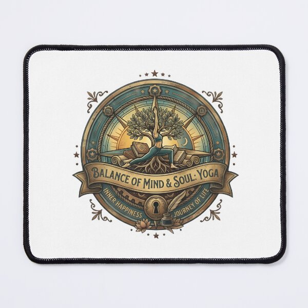 Item preview, Balance of Mind and Soul Yoga Vintage Emblem designed and sold by eihabo.
