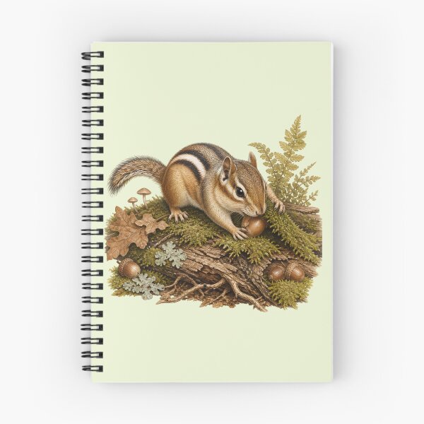 Item preview, Eastern Chipmunk Hiding Acorn Colored Pencil Style designed and sold by BloomStudio1.