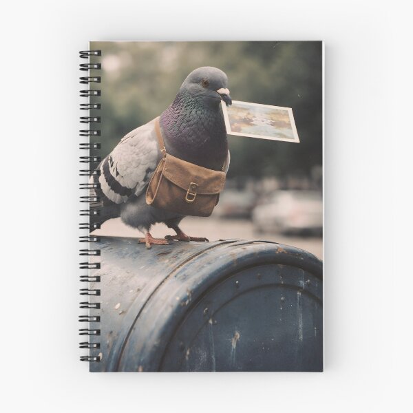 Item preview, Pigeon Sitting on a Mailbox Wall Art | Charming Bird with a Vintage Letter | Retro Photography Aesthetic Nostalgic Print designed and sold by PaintedPixels01.