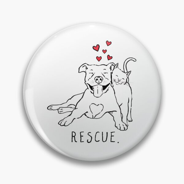 Item preview, Rescue Dog and Cat Love Illustration designed and sold by OlyvieArt.