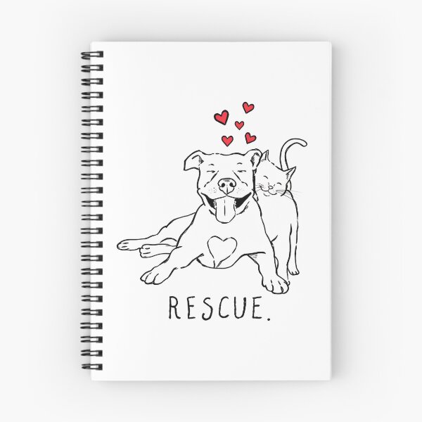 Item preview, Rescue Dog and Cat Love Illustration designed and sold by OlyvieArt.