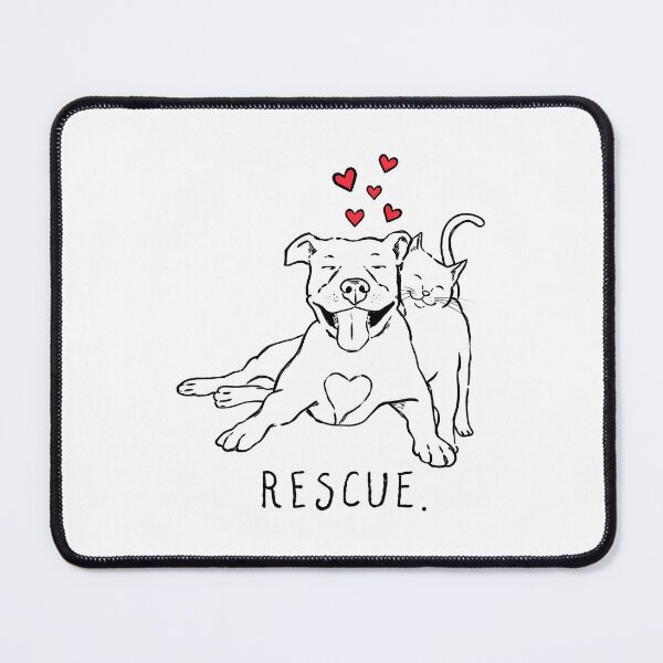 Item preview, Rescue Dog and Cat Love Illustration designed and sold by OlyvieArt.