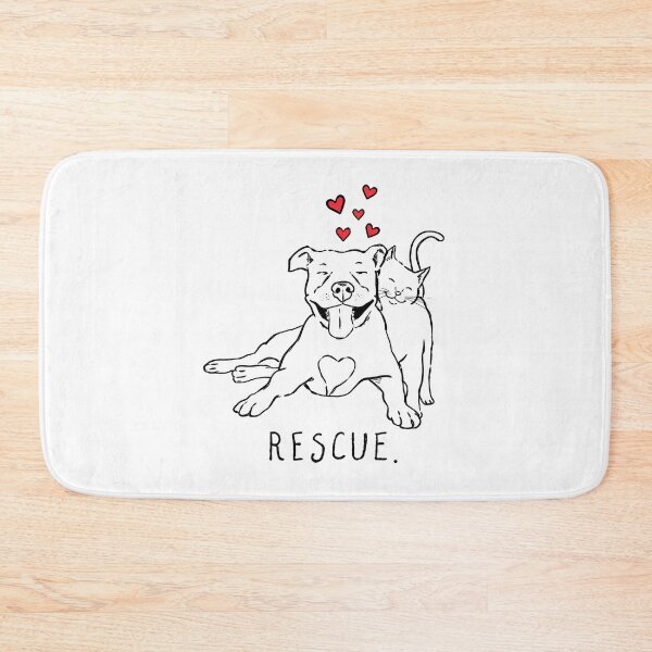 Item preview, Rescue Dog and Cat Love Illustration designed and sold by OlyvieArt.