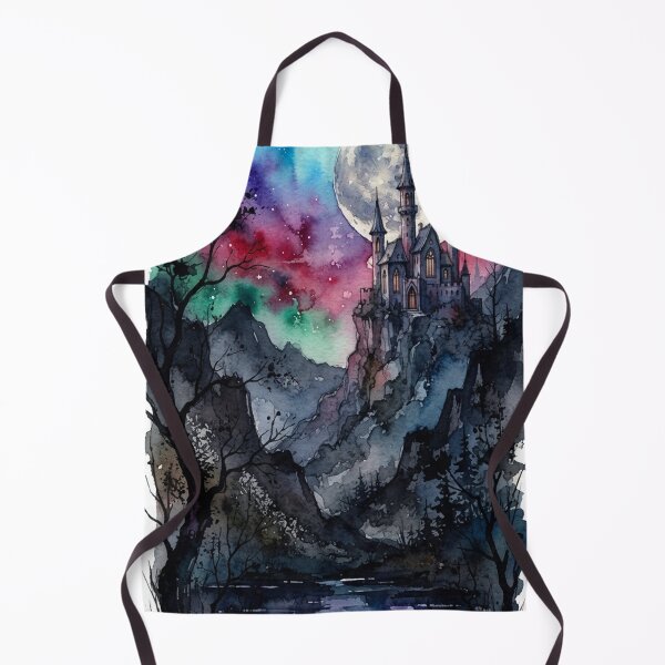 Item preview, Mysterious Gothic Castle Watercolor Phone Case, Dark Academia Fantasy Night Sky Art, Luminous Moon and Mountain Landscape Merchandise designed and sold by GrabaHuk.