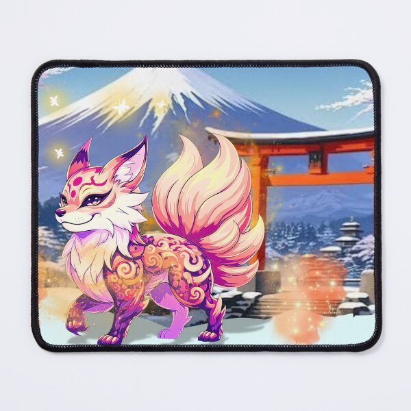 Item preview, Yokai fox in front of a winter landscape designed and sold by DOMANGA.