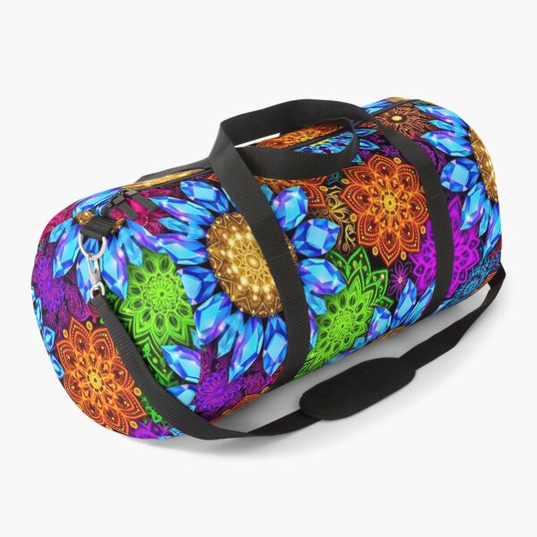 Item preview, Crystal Blue Sunflower Neon Mandala - Vivid Psychedelic Seamless designed and sold by Ela Art Space .
