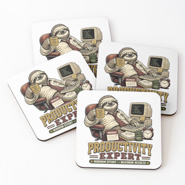 Item preview, Productivity Expert – Funny Sloth Office Worker designed and sold by Cavalier-org.