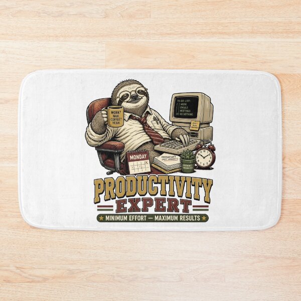 Item preview, Productivity Expert – Funny Sloth Office Worker designed and sold by Cavalier-org.