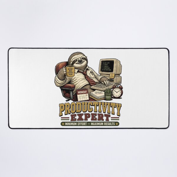 Item preview, Productivity Expert – Funny Sloth Office Worker designed and sold by Cavalier-org.