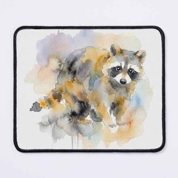 Item preview, Playful Raccoon Watercolor designed and sold by caracatita75.