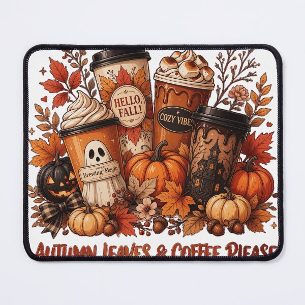 Item preview, Autumn Leaves & Coffee Please - Halloween Fall Coffee Cups designed and sold by larbimalki.