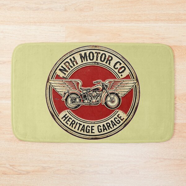 Item preview, NRH Motor Co Heritage Garage Motorcycle Sign designed and sold by Normandy Road Heritage.