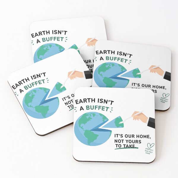 Item preview, Earth Isn’t A Buffet Environmental Quote Art designed and sold by Moody Critters.