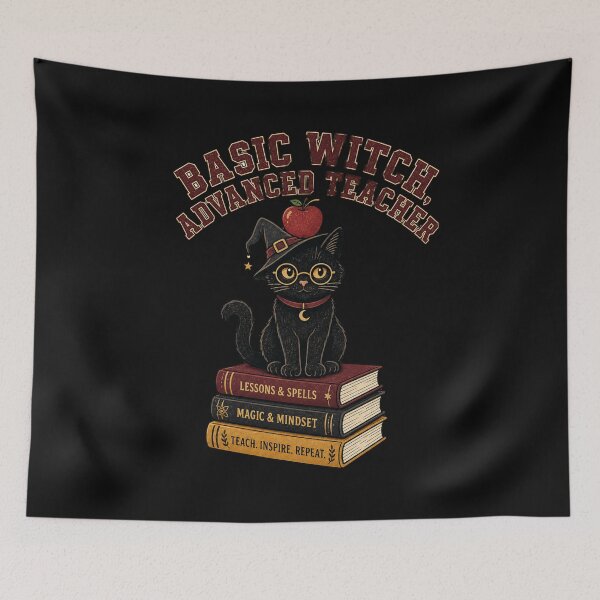 Item preview, Basic Witch Advanced Teacher Shirt, Comfort Colors® Black Cat Halloween Tee, Funny Teacher Graphic designed and sold by TshirtsLabs.