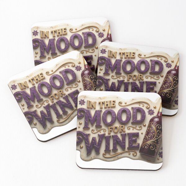 Item preview, Bold Colorful IN THE MOOD FOR WINE designed and sold by dazzlemakers.