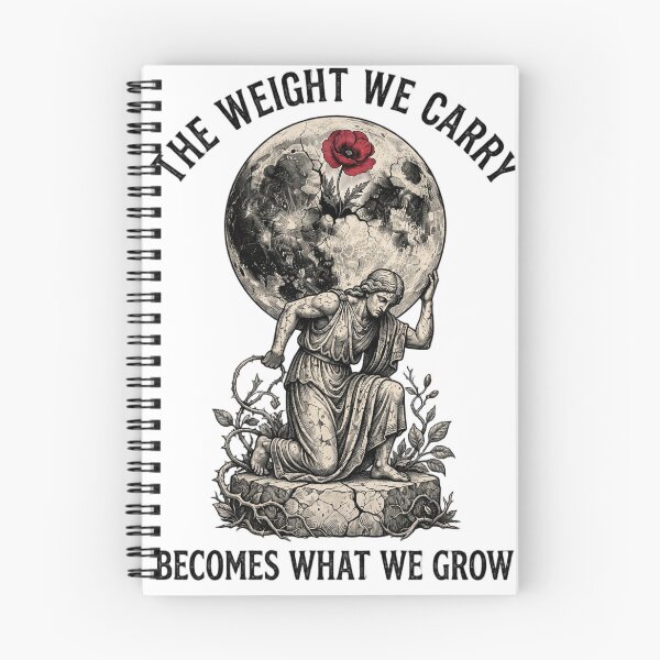 Item preview, The Weight We Carry - Atlas & Moon Red Poppy Dark Academia designed and sold by BloopyWorks.