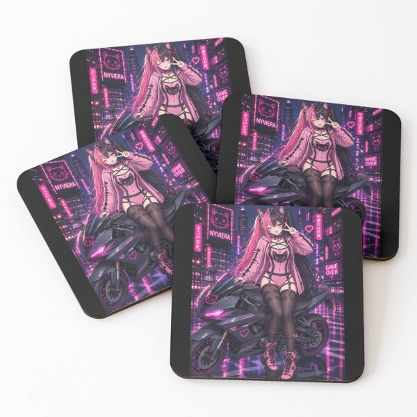 Item preview, Neon Neko Biker Girl designed and sold by Revyra Design .