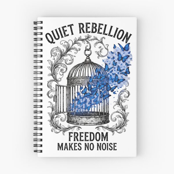 Item preview, Quiet Rebellion - Freedom Makes No Noise | Blue Butterflies Vintage Gothic designed and sold by BloopyWorks.