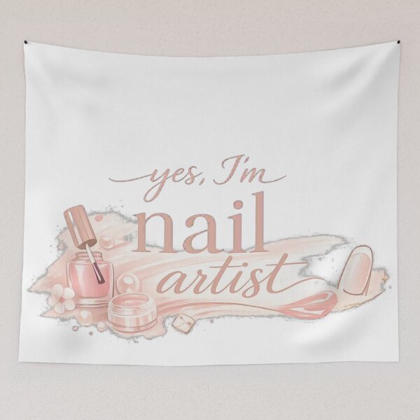 Item preview, Yes, I’m a Nail Artist – Cute Pink Nail Tech Manicure Design 3 designed and sold by Lalala cute.