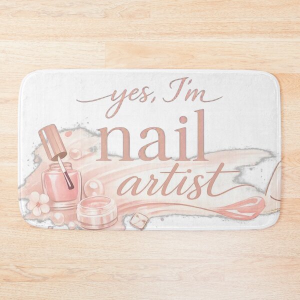 Item preview, Yes, I’m a Nail Artist – Cute Pink Nail Tech Manicure Design 3 designed and sold by Lalala cute.