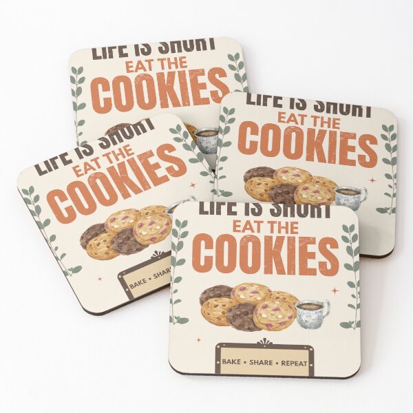 Item preview, Life Is Short Eat The Cookies Vintage Bakery Cookie Lover Design designed and sold by Uvclick.
