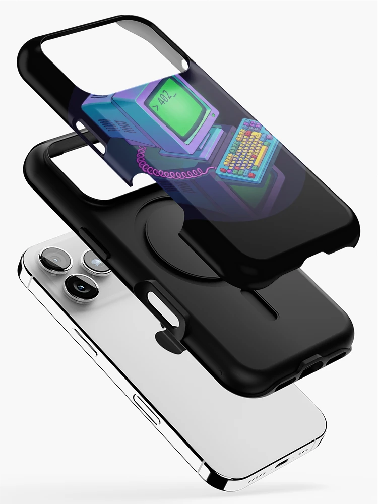 Thumbnail 2 of 4, iPhone Case, Cyberpunk Developer Workstation Code: 402 designed and sold by CodesAndBits.