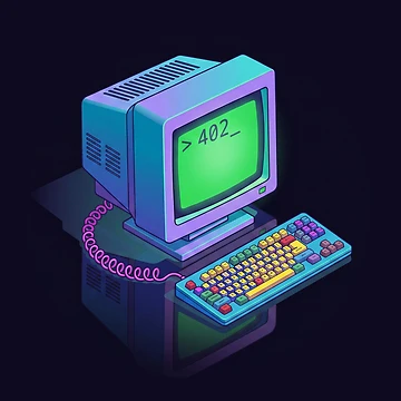 Artwork thumbnail, Cyberpunk Developer Workstation Code: 402 by CodesAndBits