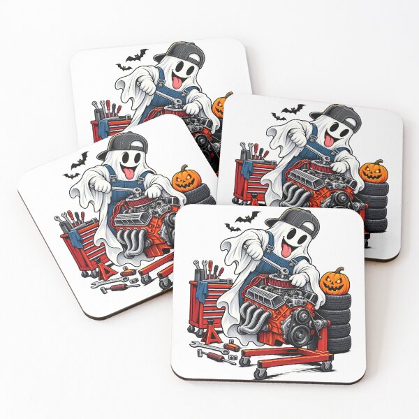 Item preview, Funny Halloween Ghost Mechanic , Auto Mechanic Sublimation Design, Car Guy Halloween Design, Ghost Wrenching Engine Clipart designed and sold by SARAGOZ.