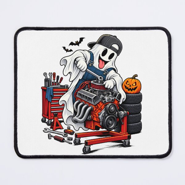 Item preview, Funny Halloween Ghost Mechanic , Auto Mechanic Sublimation Design, Car Guy Halloween Design, Ghost Wrenching Engine Clipart designed and sold by SARAGOZ.