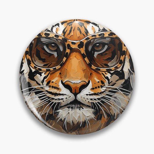 Item preview, Glamorous Tiger with Glasses and Diamond Necklace designed and sold by NoeValdric.