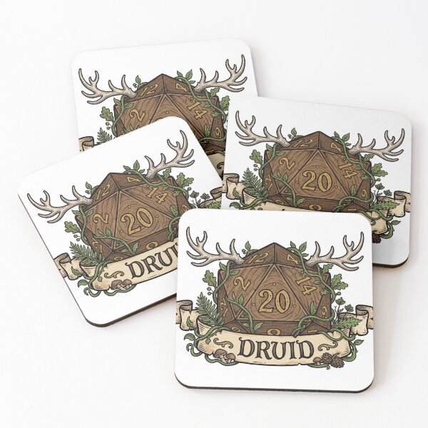 Artikelvorschau, Druide D20 Klassenwappen Sticker - Lustiges D&D RPG Würfel Geschenk entworfen und verkauft von Dice_Goblin_Studio.