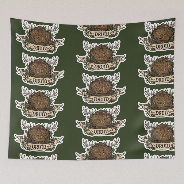 Artikelvorschau, Druide D20 Klassenwappen Sticker - Lustiges D&D RPG Würfel Geschenk entworfen und verkauft von Dice_Goblin_Studio.