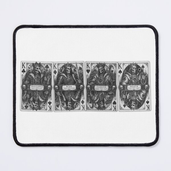 Item preview, 4 horsemen of apocalypse | Playing cards | Kings | Death | War | Pestilence | Famine designed and sold by Kromia.