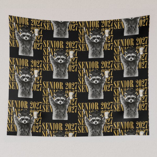 Item preview, Senior 2027 Raccoon Graduation Funny Class of 2027 designed and sold by Glow-Paw-Studio.