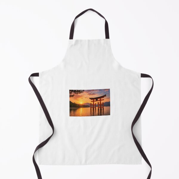 Item preview, Itsukushima Shrine Floating Torii at Sunset | Miyajima Japan Landscape Art designed and sold by NihonKamonScape.