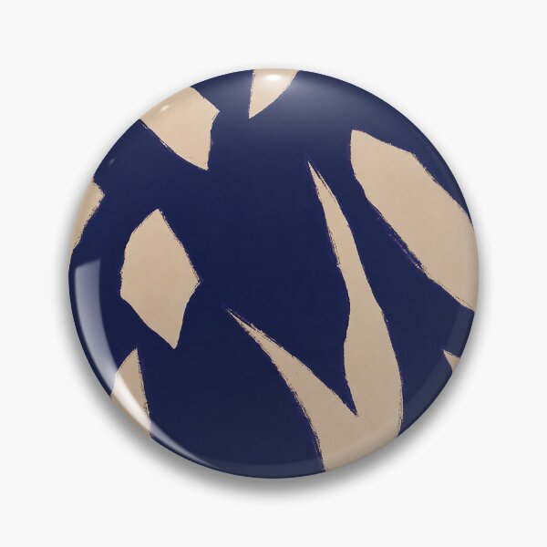Item preview, Navy Blue Cream Organic Abstract Pattern designed and sold by Aniko Tulipan.