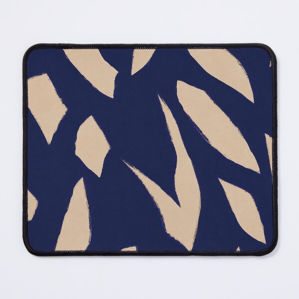 Item preview, Navy Blue Cream Organic Abstract Pattern designed and sold by Aniko Tulipan.